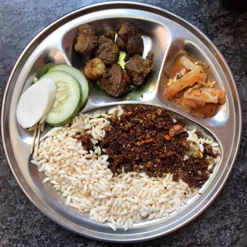 A chitwan delicacy named Taas served on a plate